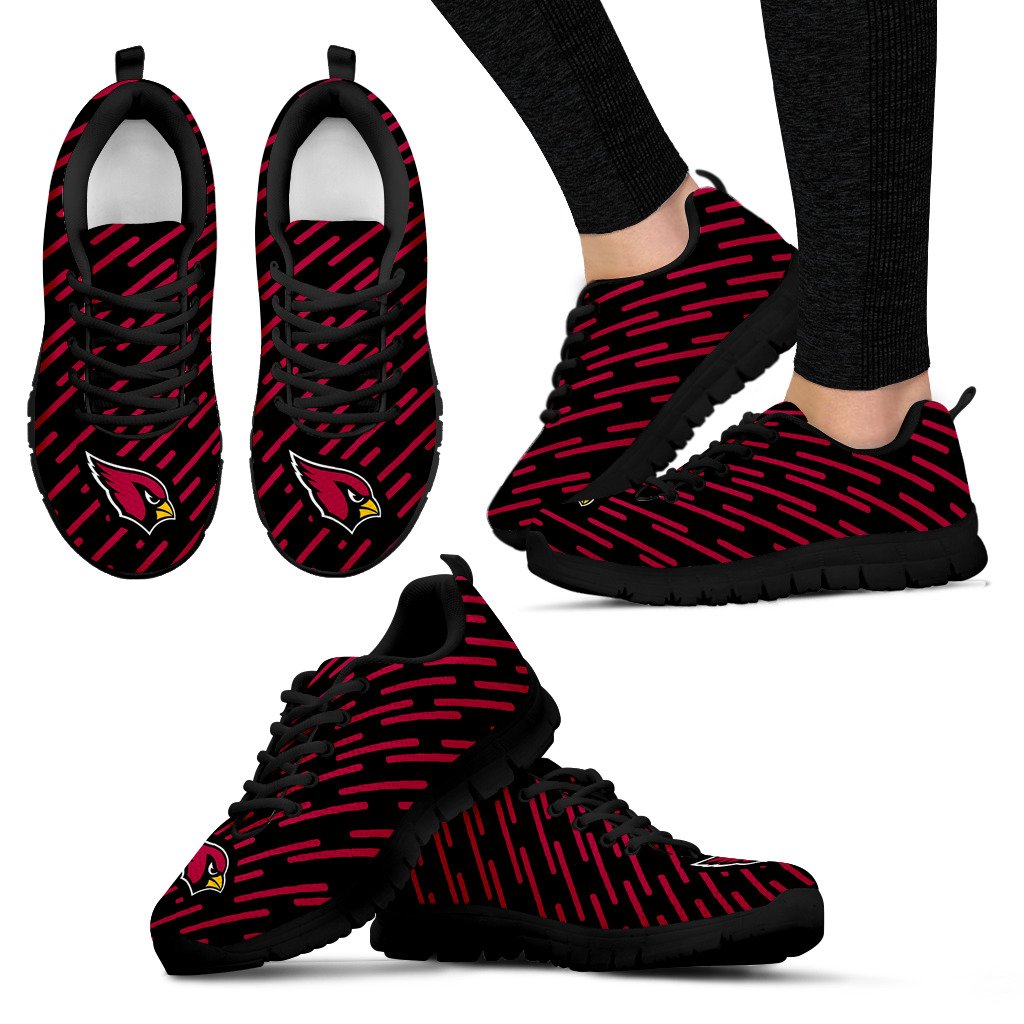 Marvelous Striped Stunning Logo Arizona Cardinals Sneakers