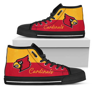 Divided Colours Stunning Logo Louisville Cardinals High Top Shoes