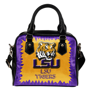 Jagged Saws Mouth Creepy LSU Tigers Shoulder Handbags