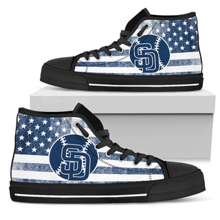 Flag Rugby San Diego Padres High Top Shoes