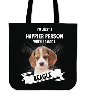 Beagle - I'm Just A Happier Person Tote Bags