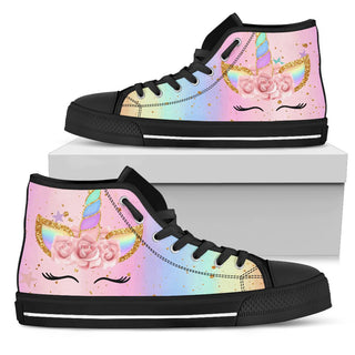 Funny 3D Unicorn High Top Shoes