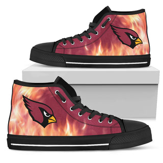 Fighting Like Fire Arizona Cardinals High Top Shoes