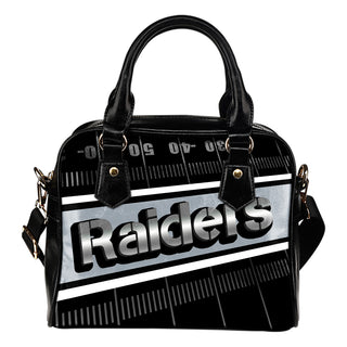 Oakland Raiders Silver Name Colorful Shoulder Handbags