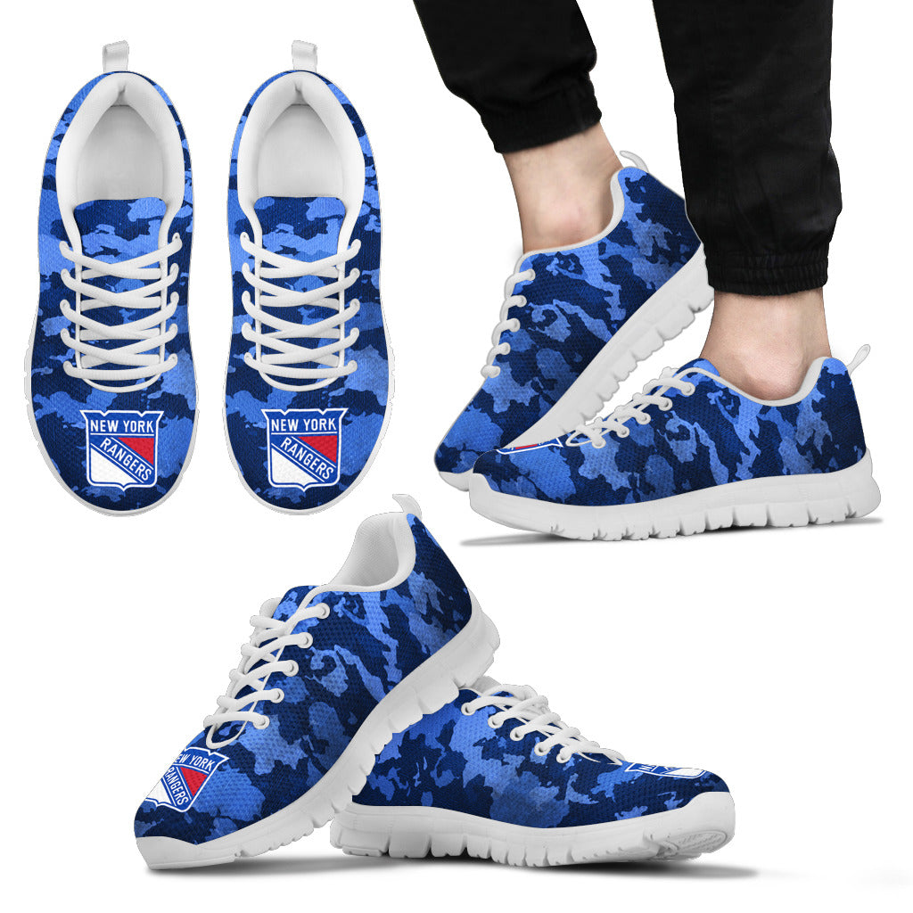 Arches Top Fabulous Camouflage Background New York Rangers Sneakers