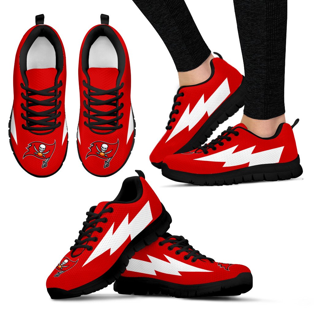 Awesome  Tampa Bay Buccaneers Sneakers Thunder Lightning Amazing Logo