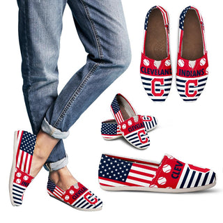 American Flag Cleveland Indians Casual Shoes