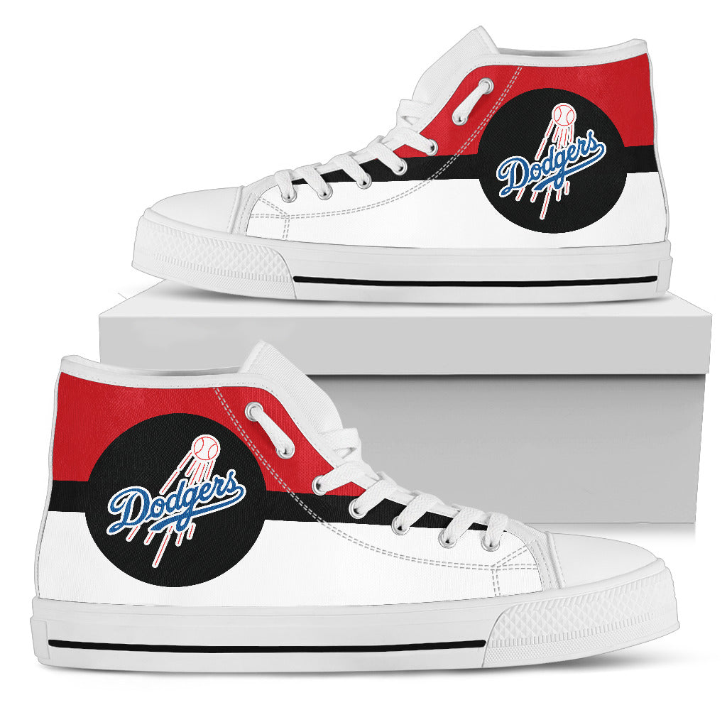 Bright Colours Open Sections Great Logo Los Angeles Dodgers High Top S ...