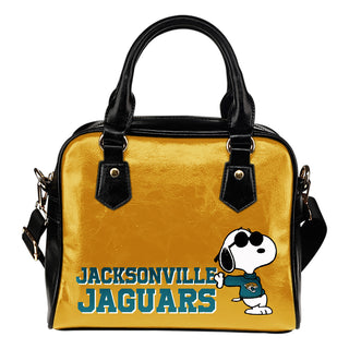 Jacksonville Jaguars Cool Sunglasses Snoopy Shoulder Handbags Women Purse