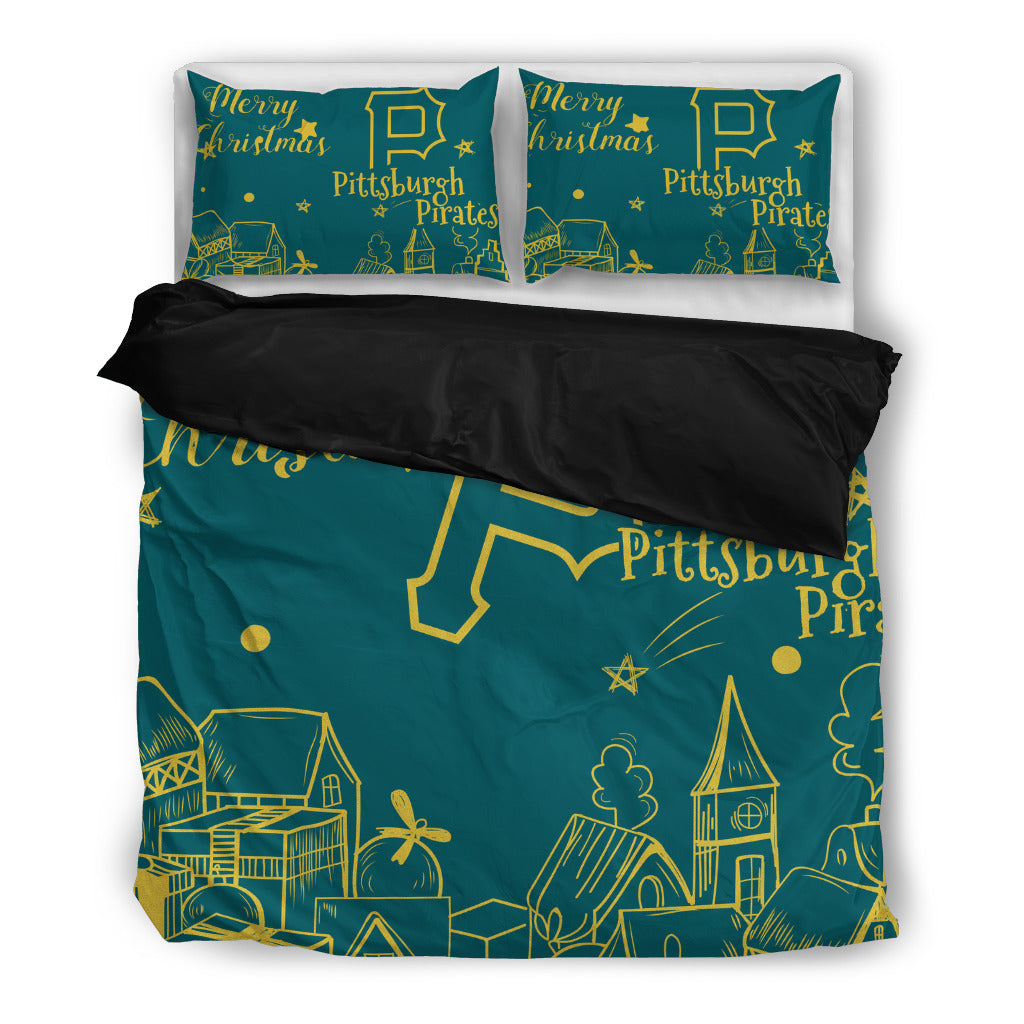 Nice Present Comfortable Christmas Pittsburgh Pirates Bedding Sets