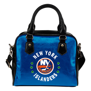 Central Beautiful Logo Circle Lucky Leaf New York Islanders Shoulder Handbags