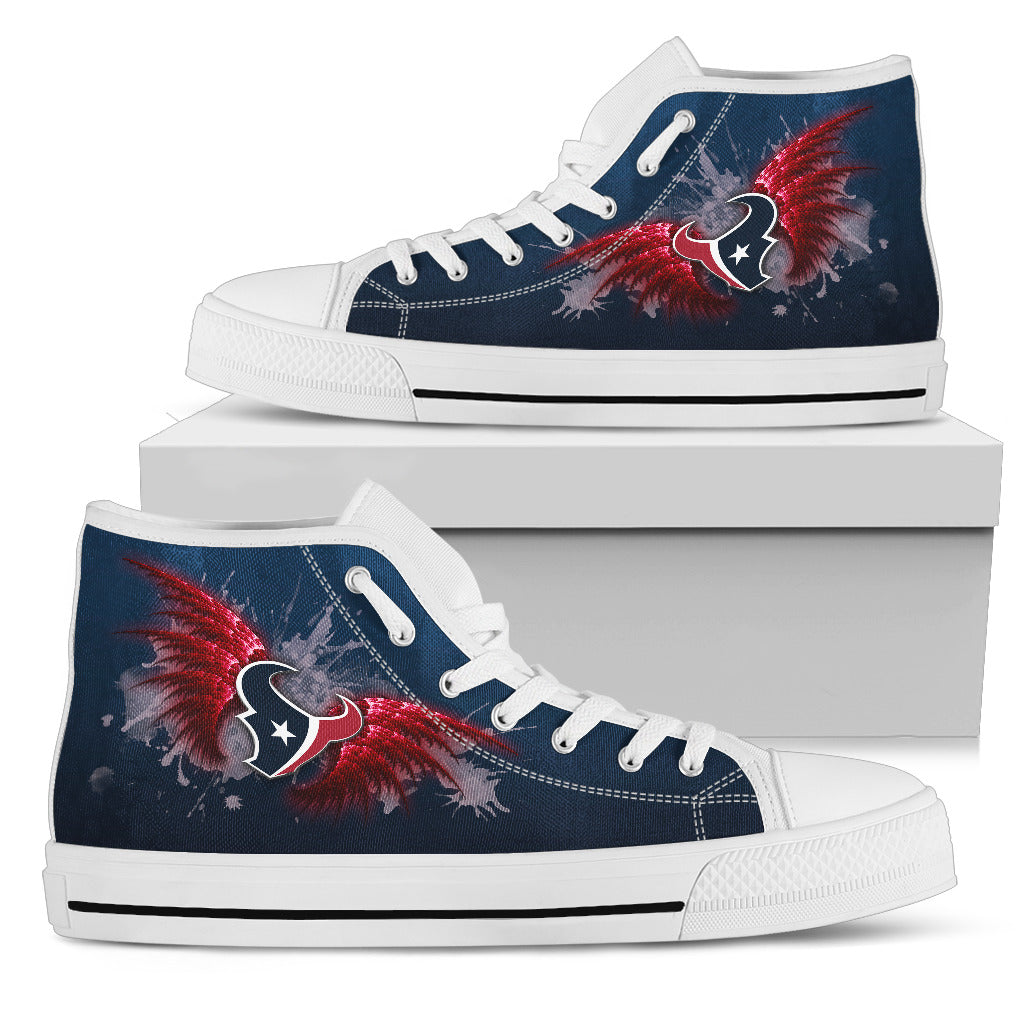 Angel Wings Houston Texans High Top Shoes