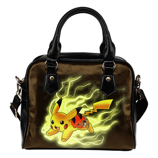 Pikachu Angry Moment Cleveland Browns Shoulder Handbags