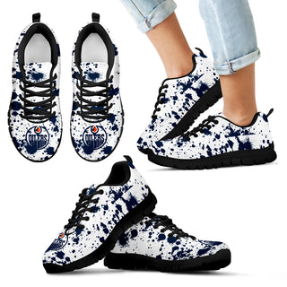 Splatters Watercolor Edmonton Oilers Sneakers