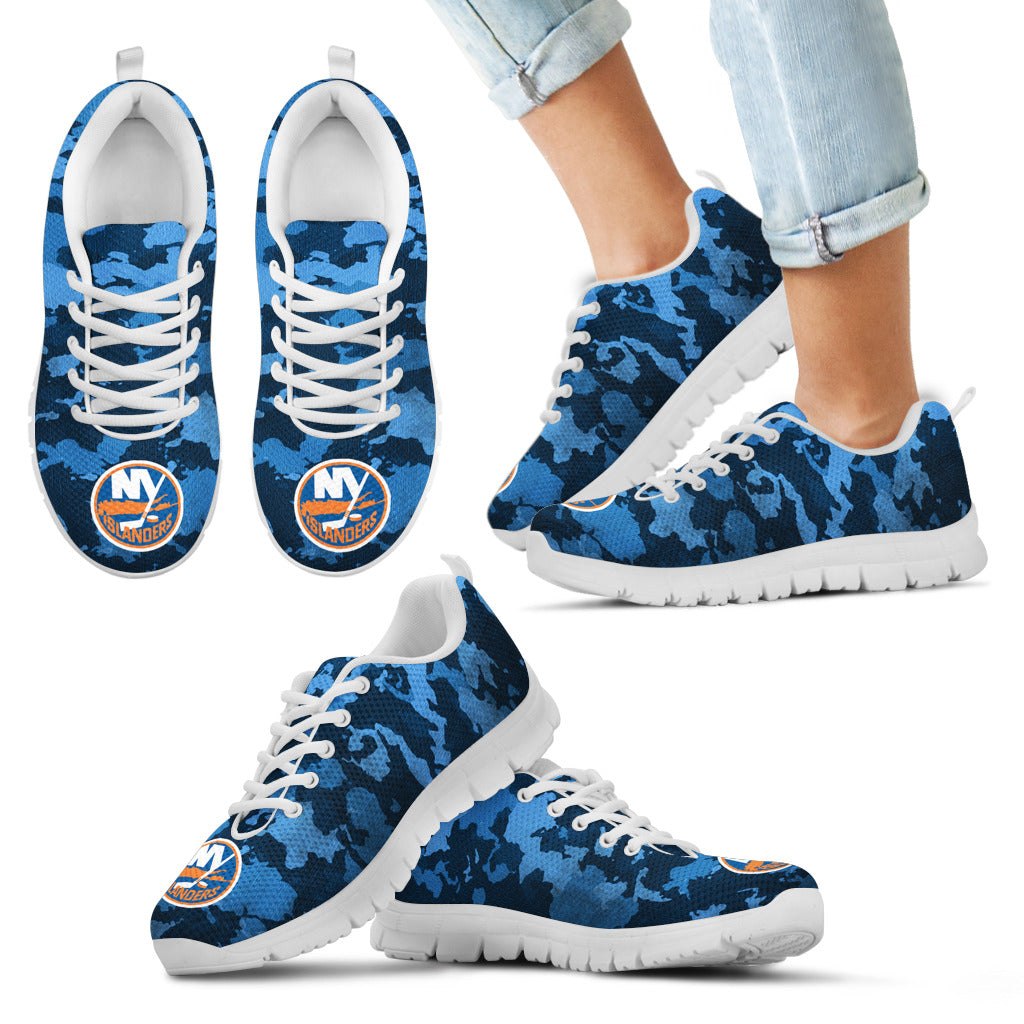 Arches Top Fabulous Camouflage Background New York Islanders Sneakers