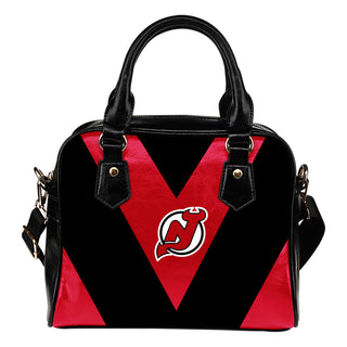 Triangle Double Separate Colour New Jersey Devils Shoulder Handbags