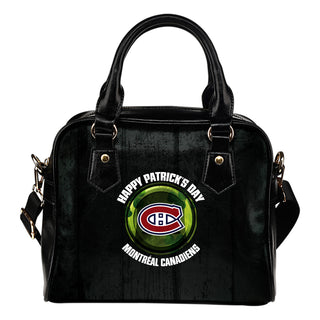 Retro Scene Lovely Shining Patrick's Day Montreal Canadiens Shoulder Handbags