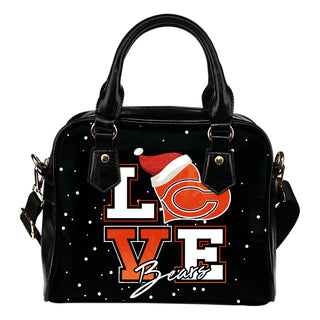 Love Word Christmas Sweet Chicago Bears Shoulder Handbags