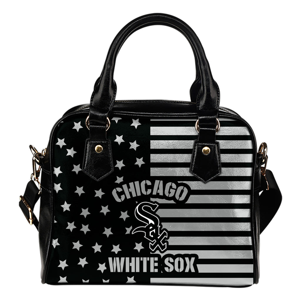 Twinkle Star With Line Chicago White Sox Shoulder Handbags