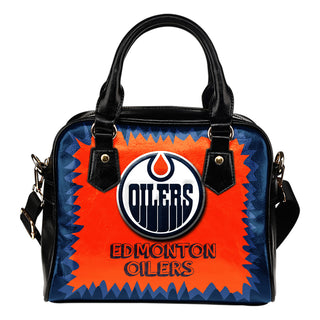 Jagged Saws Mouth Creepy Edmonton Oilers Shoulder Handbags