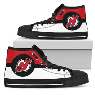Bright Colours Open Sections Great Logo New Jersey Devils High Top Shoes