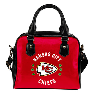 Central Beautiful Logo Circle Lucky Leaf Kansas City Chiefs Shoulder Handbags