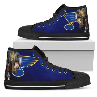 Thor Head Beside St. Louis Blues High Top Shoes
