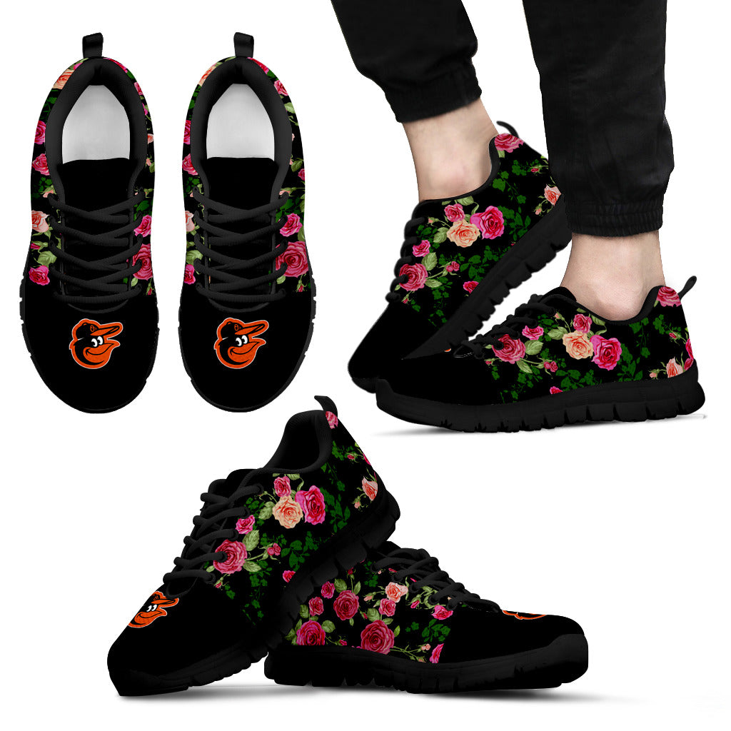 Vintage Floral Baltimore Orioles Sneakers