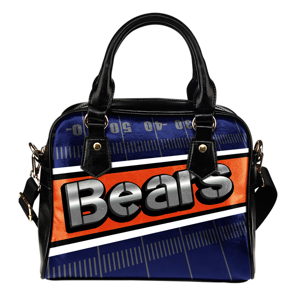 Chicago Bears Silver Name Colorful Shoulder Handbags