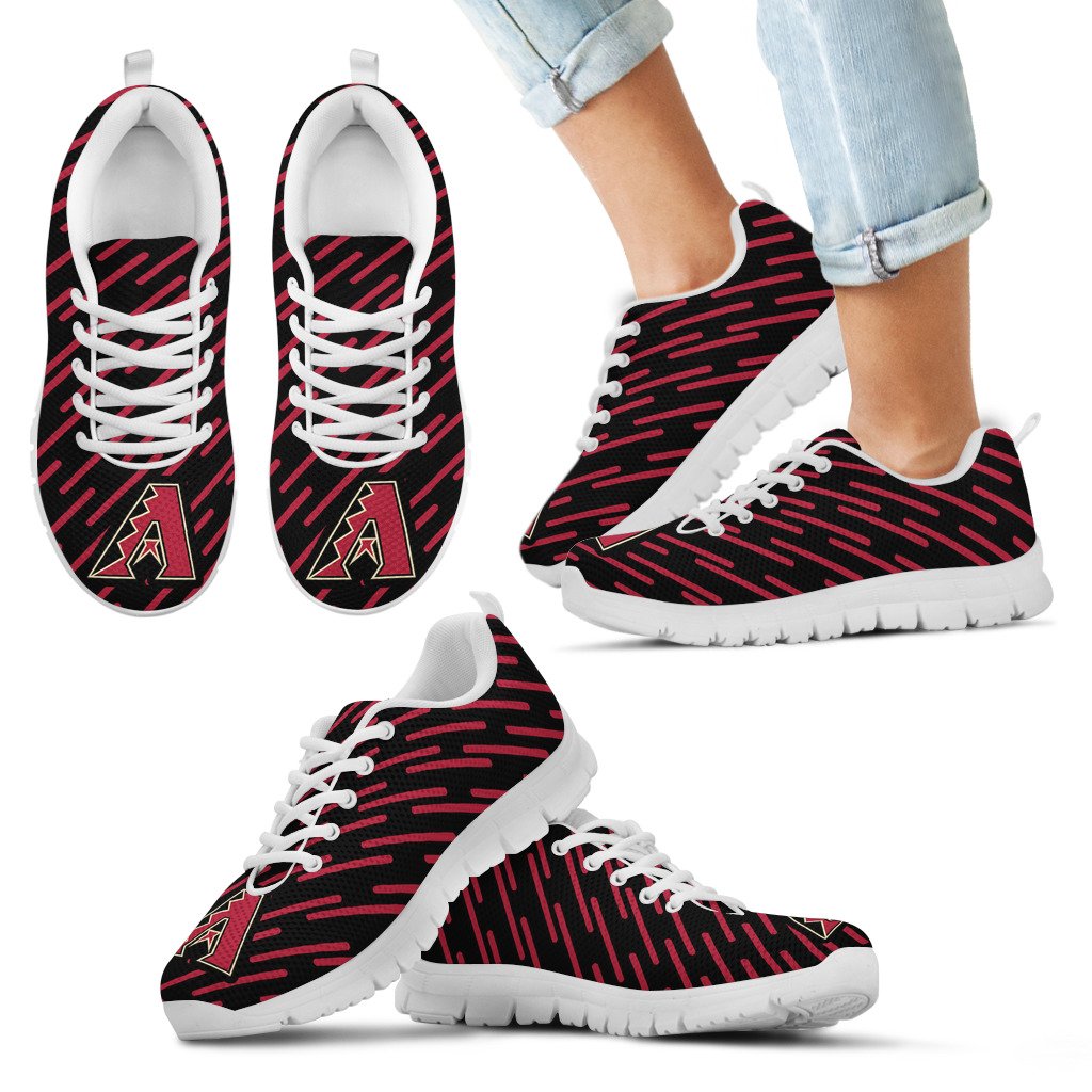 Marvelous Striped Stunning Logo Arizona Diamondbacks Sneakers