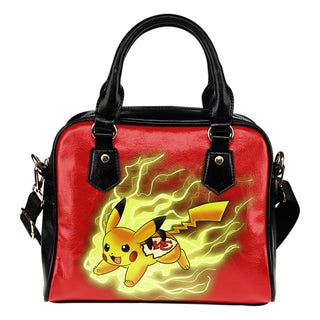Pikachu Angry Moment Kansas City Chiefs Shoulder Handbags