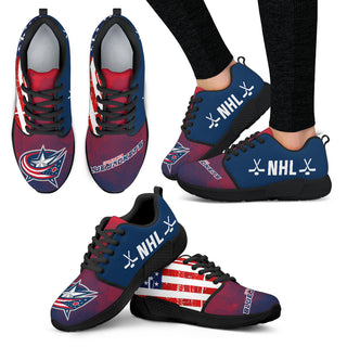Simple Fashion Columbus Blue Jackets Shoes Athletic Sneakers