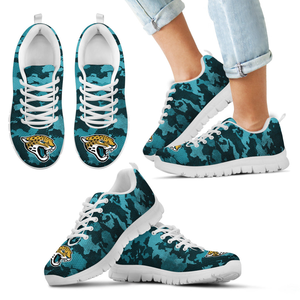 Arches Top Fabulous Camouflage Background Jacksonville Jaguars Sneakers