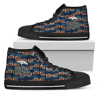 Wave Of Ball Denver Broncos High Top Shoes