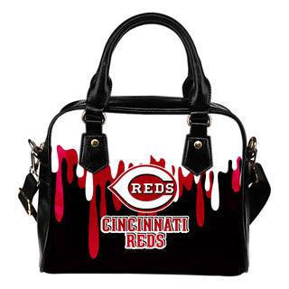 Color Leak Down Colorful Cincinnati Reds Shoulder Handbags