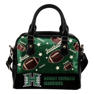 Personalized American Football Awesome Hawaii Rainbow Warriors Shoulder Handbag
