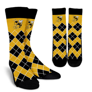 Gorgeous Georgia Tech Yellow Jackets Argyle Socks