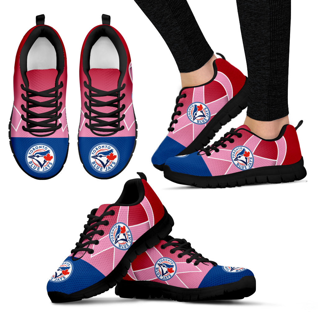 Toronto Blue Jays Cancer Pink Ribbon Sneakers