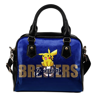 Pokemon Sit On Text Milwaukee Brewers Shoulder Handbags