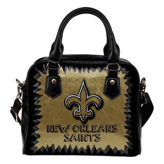 Jagged Saws Mouth Creepy New Orleans Saints Shoulder Handbags