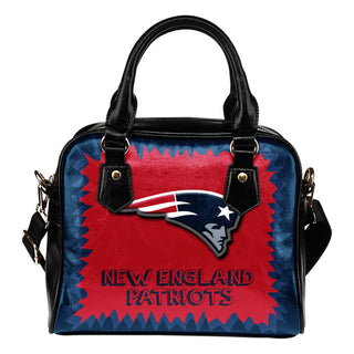 Jagged Saws Mouth Creepy New England Patriots Shoulder Handbags