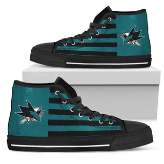 American Flag San Jose Sharks High Top Shoes