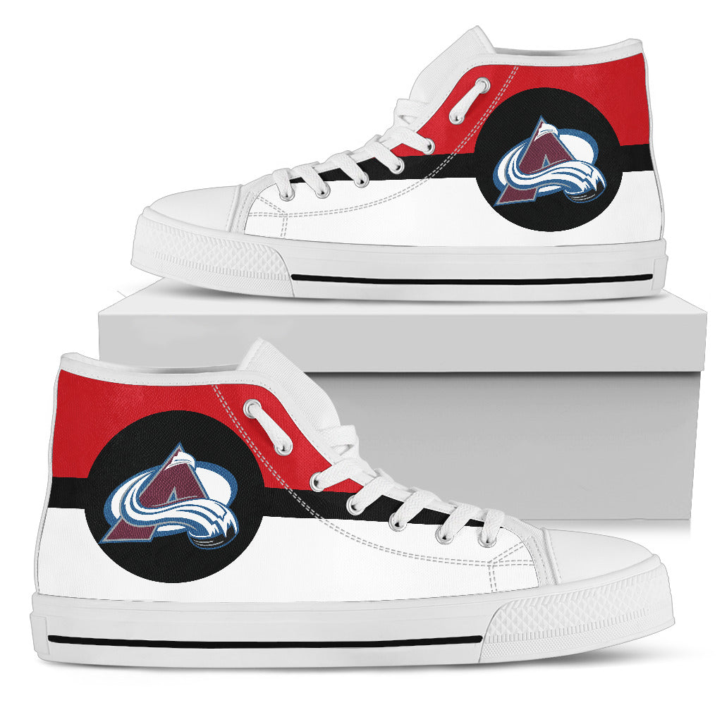 Bright Colours Open Sections Great Logo Colorado Avalanche High Top Shoes