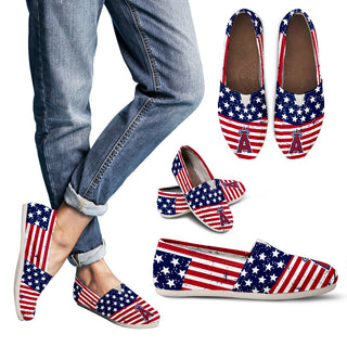 Star Stripers America Flag Los Angeles Angels Women Casual Shoes