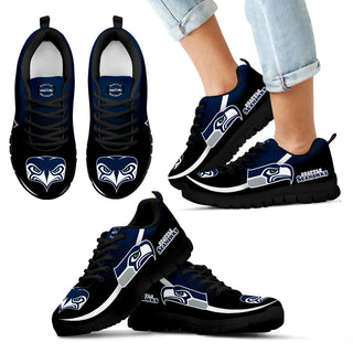 Mystery Straight Line Up Seattle Seahawks Sneakers