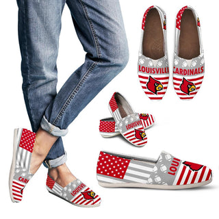 American Flag Louisville Cardinals Casual Shoes