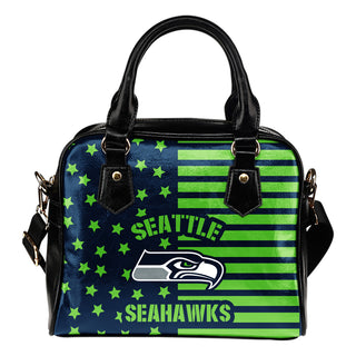 Twinkle Star With Line Seattle Seahawks Shoulder Handbags