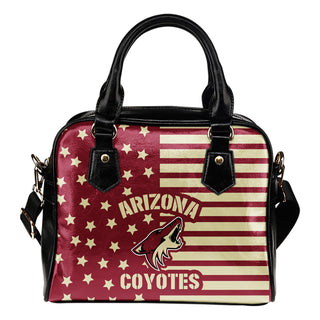 Twinkle Star With Line Arizona Coyotes Shoulder Handbags