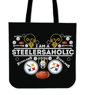 I Am A Steelersaholic Pittsburgh Steelers Tote Bags