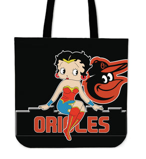 Wonder Betty Boop Baltimore Orioles Tote Bags